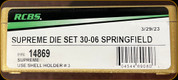 RCBS - Supreme Die Set - 30-06 Sprg - 14869