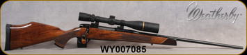 Consign - Weatherby - 6.5WbyRPM - Mark V Deluxe - AA grade Claro walnut Monte Carlo stock w/ebony forend tip & Grip Cap/Blued, 24"Barrel - c/w Leupold VX3i, 3.5-10x40, Duplex reticle