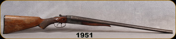 Consign - Iver Johnson - Hercules Grade - SxS Shotgun - Parts or wall hanger only - Walnut Stock/Antique Patina, Double Trigger