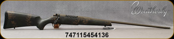 Weatherby - 7mmPRC - Mark V Backcountry 2.0 - Peak 44 Blacktooth Carbon fiber w/dark green & brown sponge pattern accents/ Patriot Brown Cerakote, 24"#1MOD, Fluted & Threaded Barrel, 5+1 Capacity, Mfg# MBC20N7MMPR6B