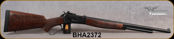 Big Horn Armory - 500S&WMag - Model 89 SpikeDriver - Lever Action Rifle - Grade A Walnut Stock/Hunter Black Finish, 22"Round Barrel, Skinner rear sight, White Bead/Blade Front Sight, S/N BHA2372