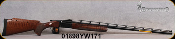 Browning - 12Ga/2.75"/34" - BT-99 Plus - with Ejector - gloss oil finish grad III/IV walnut stock w/adjustable comb/high-relief engraved Receiver/polished blued ported barrel, High-post ventilated rib, Mfg# 017080401, S/N 01898YW171