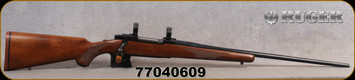 Consign - Ruger - 7mmRemMag - M77 Hawkeye - checkered Select Walnut Stock/Blued Finish, 24"Barrel, CRF action w/claw extractor, hinged floorplate, 1"Ruger rings - very low rounds fired - in tan soft case