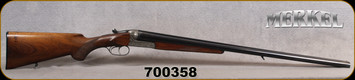 Consign - Merkel - 12Ga/2.75"/28" - Model 147E - SxS Shotgun - Grade AA Oil-Finish Walnut/Engraved Scalloped Receiver/Blued Barrels, Full/Really Full chokes, Mfg.1966 for export to Canada