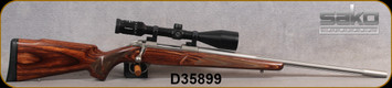 Consign - Sako - 22-250Rem - Model 85S Laminate Stainless, Brown Laminate Stock/Satin Stainless, 23.7"Fluted Heavy Barrel - only 10 rounds fired - c/w Zeiss Conquest, 4.5-14x50 MC, Rapid Z 800 reticle