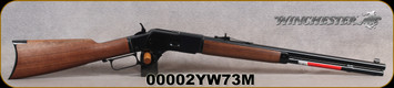 Winchester - 45LC - Model 1873 Short Rifle - Lever Action - Black Walnut Straight-Grip Stock/Blued, 20"Round Barrel, Mfg# 534200143, Serial number 2