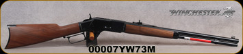 Winchester - 45LC - Model 1873 Short Rifle - Lever Action - Black Walnut Straight-Grip Stock/Blued, 20"Round Barrel, Mfg# 534200143, Serial number 7