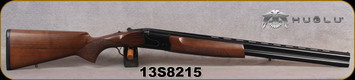 Huglu - 12Ga/3"/26" - S12E - Full Size Over/Under - Turkish Walnut Stock/Matte Black Receiver/Chrome-Lined Barrels, Ejectors, SKU# 868171539086426A, 5pc Mobile Choke, S/N 13S8215