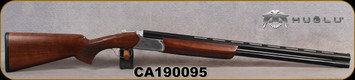 Huglu - 12Ga/3"/28" - Ventus - O/U - Turkish Walnut/Silver low-profile Steel Receiver/Chrome-Lined Barrels, Ejectors, 5pc Ventus choke, SKU# 8681715390499, S/N CA190095