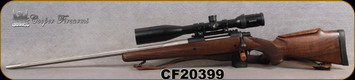 Consign - Cooper - 7mmSTW - Model 56 Jackson Game - LH - Long Range Rifle - Select Walnut w/Rollover cheekpiece/Stainless, 26"Fluted Barrel, c/w (2)mags,Swarovski  Z6 5-30x50 P, BT-Plex ret.NEAR Mounts - 78rds factory ammo available fr.seller