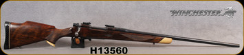 Consign - Winchester - 240WbyMag - Enfield M18 - Select Dark Walnut Stock w/engraving & Maple Forend & Grip Cap/Blued Finish, 26"Barrel, Dayton traister bolt, Timney Trigger