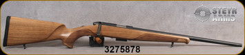 Steyr Mannlicher - 22WMR - Zephyr II - European walnut w/fish scale pattern stock & Schnabel Forend/Mannox Finish, 19.7"Threaded(1/2-20")Barrel, No Sights, Mfg# 70.062.1A0, S/N 3275878