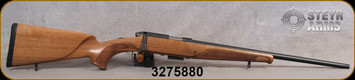 Steyr Mannlicher - 17HMR - Zephyr II - European walnut w/fish scale pattern stock & Schnabel Forend/Mannox Finish, 19.7"Threaded(1/2-28")Barrel, No Sights, Mfg# 70.073.1A0, S/N 3275880