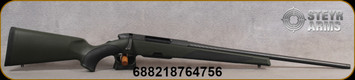 Steyr Mannlicher - 270Win - CL II SX Halfstock threaded - Bolt Action - Green Synthetic Stock/Mannox Finish, 22"Threaded Barrel, Mfg# 66.07466.021020A - STOCK IMAGE