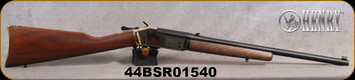 Henry - 44Mag/44Spl - Single Shot V2 - Break Action Rifle - Walnut Stock/Blued Finish, 22"Round Barrel, Folding Leaf Rear Sight, Brass Bead Front Sight , Mfg# H015B-44, S/N 44BSR01540