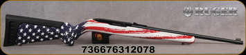 Ruger - 22LR - Model 10/22 Collector's Series - American Flag Camo Synthetic Stock/Satin Black, 18.5"Barrel, Adjustable Fiber Optic rear, Fiber Optic front sight, Mfg# 31207