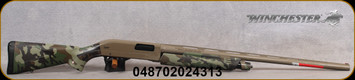 Winchester - 12Ga/3"/28" - SXP Hybrid Hunter Camo - Pump Action Shotgun - Woodland Camo Synthetic Stock/Permacote FDE finish, 4 Round(2.75")Capacity, Mfg# 512434392