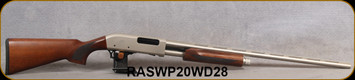 Revolution Armory - 20Ga/3"/28" - SWP20 - Pump Action - Turkish Walnut/Stainless,  3 Mobile Chokes ( F, M, IC), Mfg# RA-SWP20-WD-28