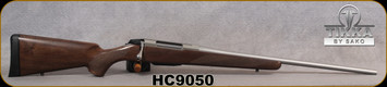 Tikka - 308Win - Model T3x Hunter Stainless - Walnut Stock/Stainless, 22.4"Barrel, 3 round detachable magazine, 1:10"Twist, Mfg# TFTT2926A1000A3, S/N HC9050