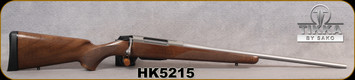 Tikka - 30-06Sprg - Model T3x Hunter Stainless - Walnut Stock/Stainless, 22.4"Barrel, 3 round detachable magazine, Mfg# TFTT3126A1000A3, S/N HK5215