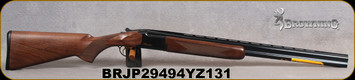 Browning - 20Ga/3"/26" - Citori Hunter Grade I - O/U - Satin finish Grade I American walnut stock/Gloss Finish Blued Metal w/Gold Enhancement on Receiver, Three flush choke tubes(F, M, IC), Silver Bead Front Sight, Mfg# 018258605, S/N BRJP29494YZ131