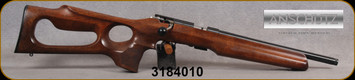 Anschutz - 22LR - Model 1416 D HB - Bolt Action Rifle - G-20 Walnut Thumbhole Stock/Blued Finish, 13.89" Heavy, Threaded Barrel, 5094D Single Stage Trigger, detachable magazine, Mfg# 014119, S/N 3184010