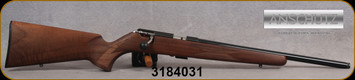 Anschutz - 22LR - 1416D HB G-20 - Walnut Classic/Blued Finish, 18"Threaded Heavy Barrel, Single Stage Trigger, Mfg# 013892, S/N 3184031