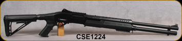 Canuck - 12Ga/3"/24" - Sentry - Pump Action Shotgun - Black Telescopic Pistol Grip Stock/Black Finish, Picatinny Rail, Fibre Optic Front Sight,  8+1 Capacity, (3)Mobil Chokes, Barrel Breacher, Mfg# CSE1224