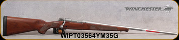 Winchester - 300WSM - Model 70 Featherweight Stainless - Satin finish Grade I walnut stock/Matte Stainless, 24"Barrel, 3 round Hinged Floorplate, Mfg# 535234255, S/N WIPT03564YM35G