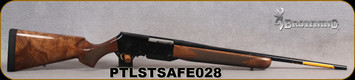 Browning - 30-06Sprg - BAR Safari Tribute Mid Grade - gas piston operated Semi-Auto - Grade III Turkish walnut stock/retro game scene engraved Receiver/Blued Finish, 22"Barrel, 4rd Detachable box magazine, Mfg# 031073226, S/N PTLSTSAFE028