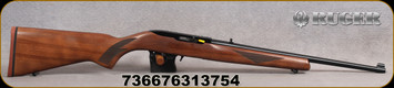 Ruger - 22LR - 10/22 Sporter - 18.5", Walnut-Stained Hardwood/Satin Black, 18.5"Barrel, Mfg# 31375 - STOCK IMAGE