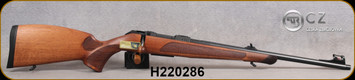 CZ - 223Rem - Model 600 LUX - Select Walnut Bavarian Stock/Blued, CHF 20"Threaded(M15x1)Barrel, Adjustable Iron Rear, F/O Front sights, Mfg# 6004-6402-BCB1AMAX, S/N H220286