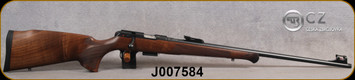 CZ - 17HMR - Model 457 Premium - Select Turkish Walnut w/Ebony Forend Tip/Blued, 24.8"Cold Hammer Forged, Threaded(1/2x20)Barrel, Tangent Rear sight, Hooded front sight, Mfg# 5084-8982-GKKMAAX, S/N J007584