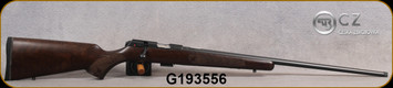 CZ - 22LR - Model 457 American - Turkish Walnut - American Style Stock/Blued, 24.8"Threaded 1/2x20 Barrel, Detachable 5rd magazine, Integrated 11mm Dovetail, Mfg# 5084-8082-MAAMAAX, S/N G193556