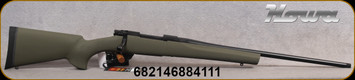 Howa - 6.5Creedmoor - 1500 Hogue Youth - Bolt Action Rifle - OD Green Hogue Overmolded Stock/Blued, 22"Threaded Barrel, hinged floorplate, Mfg# HGR65CGYTH