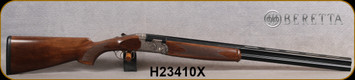 Beretta - 12Ga/3"/28" - Model 686 Silver Pigeon I - O/U - Walnut Stock w/Schnabel Forend/Engraved receiver/Blued Barrels, 6x6Rib, Mfg# 3W46P1L2AA311/A3W46P1L2AA311, S/N H23410X