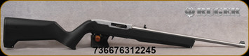 Ruger - 22LR - 10/22 Carbine - Black Magpul MOE X-22 Stock/Clear Satin Finish, stainless, 18.5"Barrel, Mfg# 31224