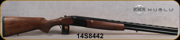 Huglu - 12Ga/3"/26" - S12E - Full Size Over/Under - Turkish Walnut Stock/Matte Black Receiver/Chrome-Lined Barrels, Ejectors, SKU# 868171539086426A, 5pc Mobile Choke, S/N 14S8442