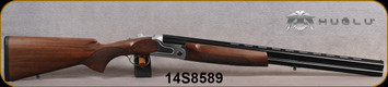 Huglu - 12Ga/3"/26" - S12E - Full Size Over/Under - Turkish Walnut Stock/Silver Receiver/Chrome-Lined Barrels, Ejectors, SKU# 868171539084026A, S/N 14S8589