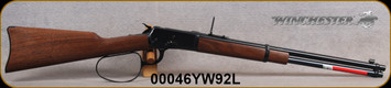 Winchester - 44-40Win - Model 1892 Large Loop Carbine - large loop lever action - satin finish Walnut Stock Grade I/Blued Finish, 20"Barrel, Saddle ring, Marble Arms front, Adjustable rear sight, Mfg# 534190140, S/N 00046YW92L