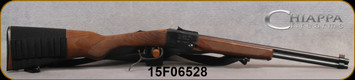 Consign - Chiappa - 22LR/410Ga - Double Badger Folding Shotgun/Rifle Combo - Beechwood Stock/Blued Steel, 19"Barrel, Williams Green FO w/Ghost Ring, Adj.Windage & Elevation Sights, Mfg# 500.097 - 6rds per barrel fired - c/w sling & ammo holder