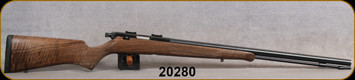 Consign - Knight - 50Cal - Black Knight - Muzzleloader - Custom Walnut Stock w/Schnabel Forend/Blued Finish, 25.5"Barrel, c/w Talley Bases, Power Rod w/Spinjag, spare green laminate stock