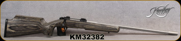 Consign - Kimber - 22-250Rem - LongMaster VT - Bolt Action - Gray laminated Stock/Matte Stainless, 26"Fluted Barrel - less than 150rds fired - c/w Leupold Std.Bases, manual & lock - in orig.box