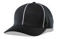 Pulse Performance Football Referee Cap-Black with White Piping