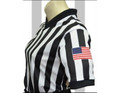 Smitty Made in USA Womens 1" Black and White Striped V-Neck Basketball and Wrestling Referee Shirt