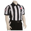 SCFOA Smitty Made in USA Mens 2 1/4" Black and White Striped Football Referee Shirt-Short Sleeve
