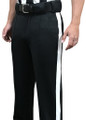 Tapered Fit 1 1/4" Stripe Black Football Referee Pants-Cold Weather
