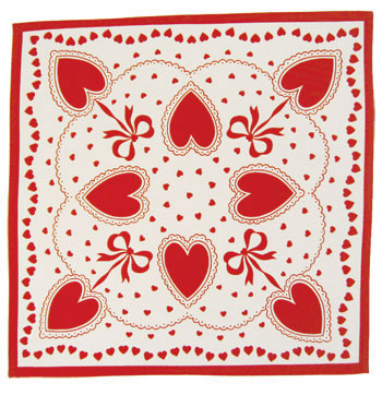 Red and White Sweetheart Valentine's Day Tablecloth