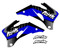 Yamaha VK Series Non Custom Shroud Decals, shown in the blue and black highlight colors. You can customize this with your choice of highlight colors.