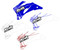 Various Color ways of the Yamaha VK Rise series shroud graphics.